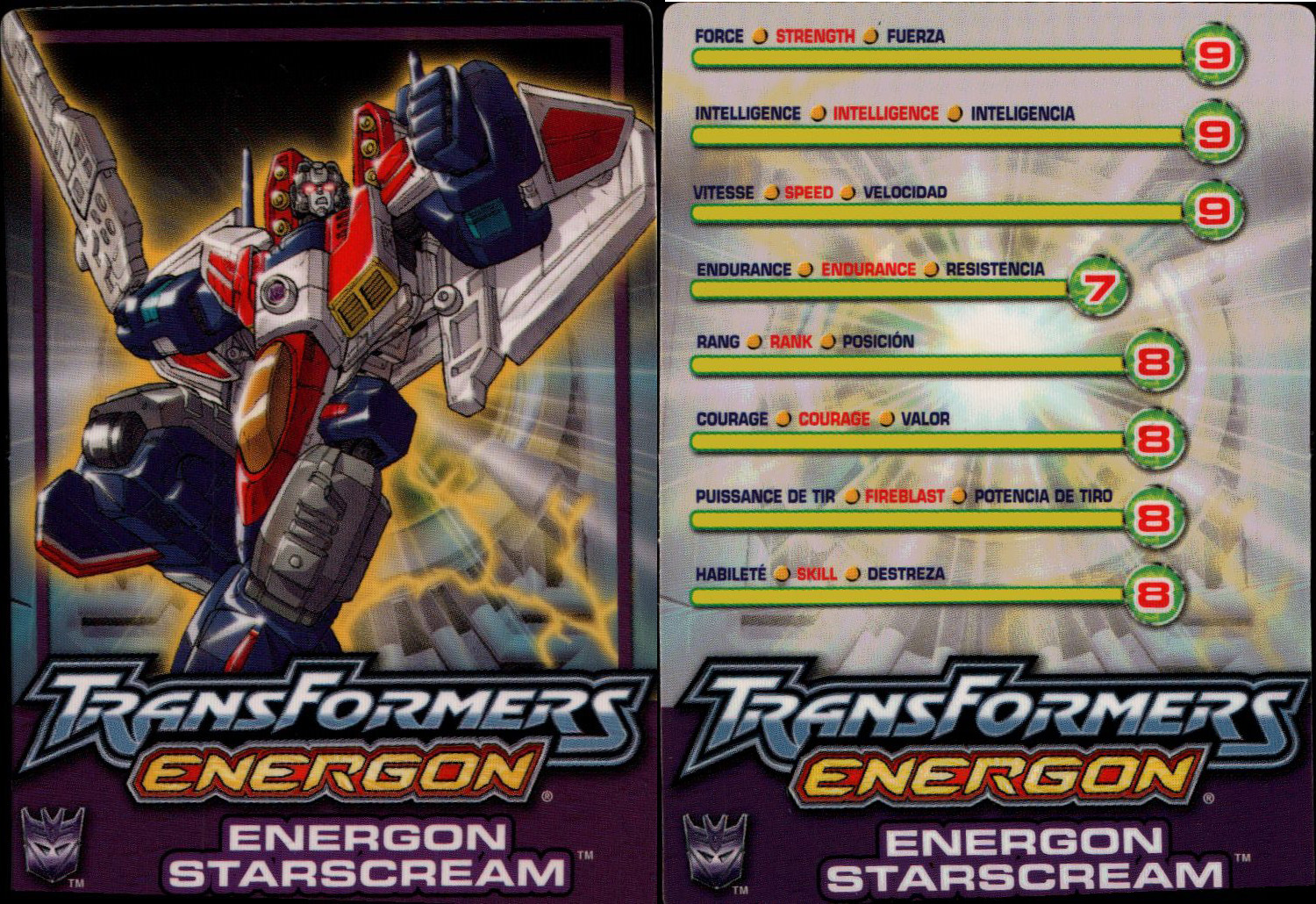 Combat Class Energon Starscream (Transformers, Energon, Decepticon